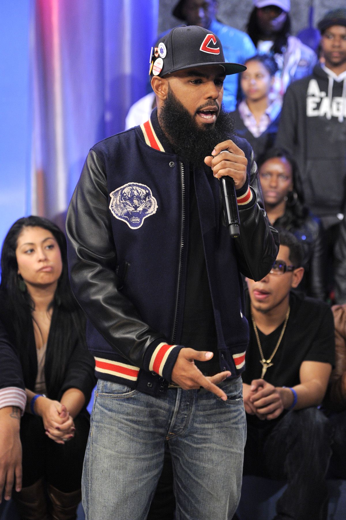 Stalley - Stalley gives an update of his upcoming projects to the 106 &amp; Park audience.&nbsp;(Photo: John Ricard / BET)