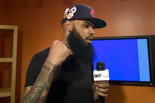 Stalley - Stalley chops it up with BET.com backstage at 106 &amp; park for BET.com&nbsp;(Photo: John Ricard / BET)