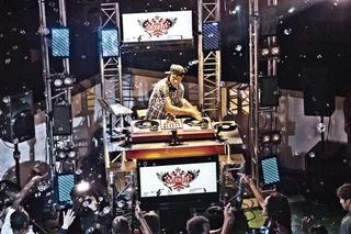 Bubbles Flowing - DJ P on the wheels to keep the great energy flowing.  (Photo: Moses Mitchell/BET)
