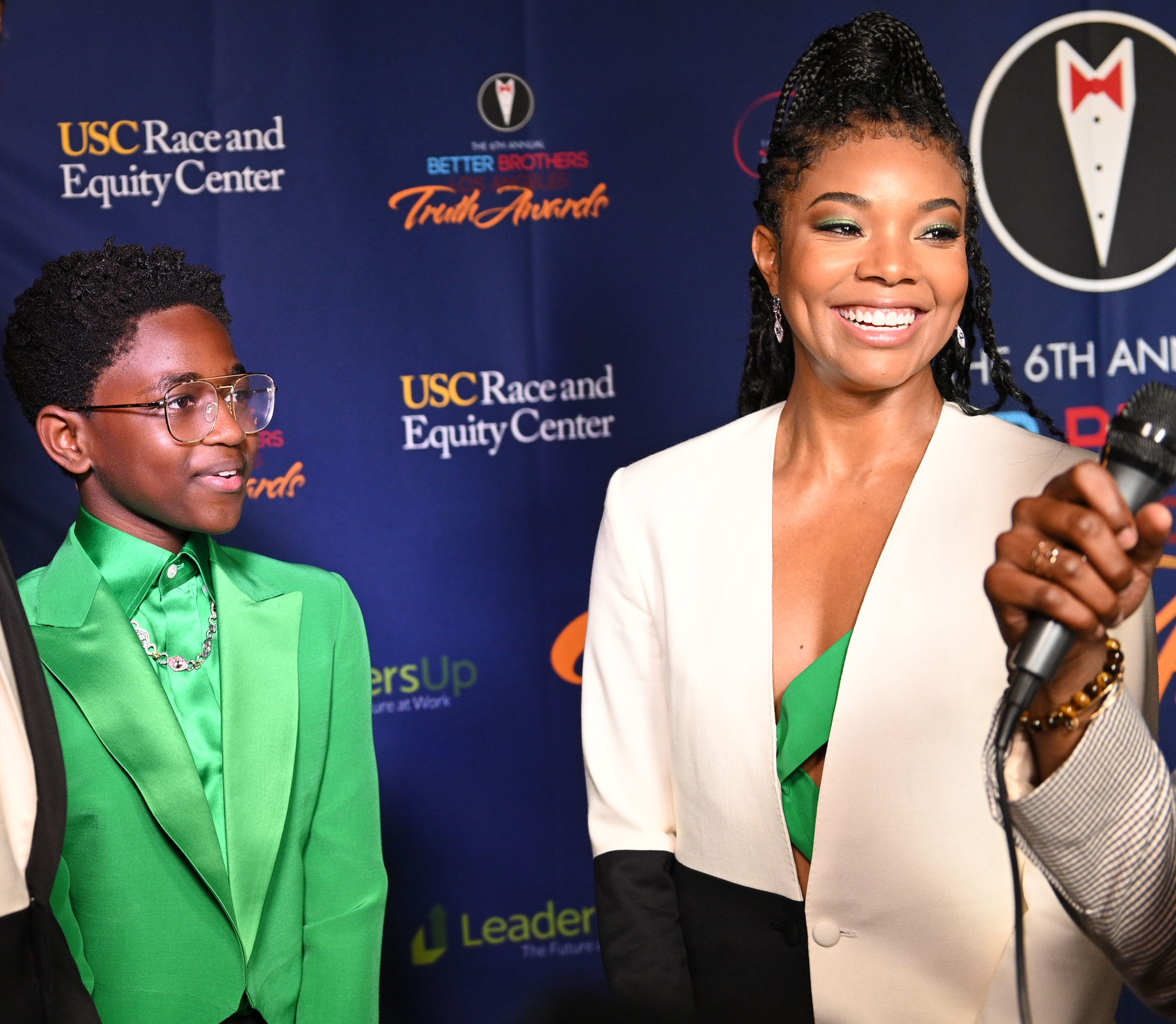 LOS ANGELES, CALIFORNIA - MARCH 07: Zaya Wade (L) and Gabrielle Union attend the Better Brothers Los Angeles 6th annual Truth Awards at Taglyan Complex on March 07, 2020 in Los Angeles, California. (Photo by Andrew Toth/Getty Images)