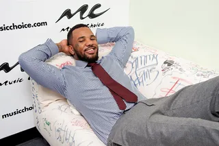 Fun and Game - The Game took some time to lounge around during his visit to Music Choice. (Photo: D Dipasupil/Getty Images)