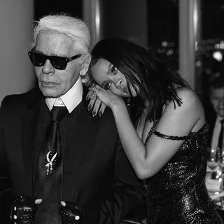 Rihanna @badgalriri - This shot of Rihanna and Karl Lagerfeld at a NYFW Fendi event is just priceless! Not to mention Rhi's effortless beauty. By Jazmine A. Ortiz(Photo: Rihanna via Instagram)