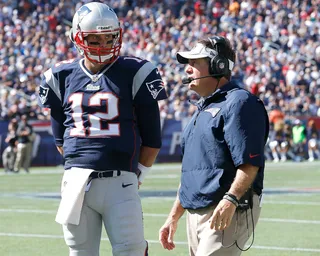 Report: NFL Employee Handed Patriots Attendant Football - A twist into the ongoing New England Patriots &quot;Deflate Gate&quot; scandal investigation: ESPN's &quot;Outside the Lines&quot; is reporting that the football the Patriots' locker-room attendant&nbsp;tried to introduce into the AFC title game was handed to him by an NFL employee.&nbsp;(Photo: Jim Rogash/Getty Images)