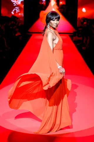 Cynthia Bailey - The Real Housewives of Atlanta star — and mom to Noelle Robinson — is ethereal in a pleated red chiffon number as she raises awareness for heart disease in women at the&nbsp;Go Red for Women&nbsp;Red Dress Collection presentation.&nbsp; (Photo: Frazer Harrison/Getty Images for Go Red)