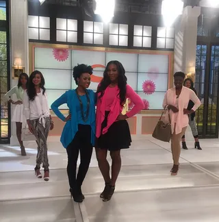 Serena Williams&nbsp;@serenawilliams - "Going on air now&nbsp;@HSN&nbsp;to debut my Spring collection!"The tennis champ takes her designing skills to TV. We already spy looks to rock next season.  (Photo: Serena Williams via Instagram)