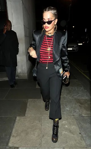 Rita Ora - Rita Ora watched her friends' band Phantogram at O2 Shepherds Bush Empire in London.(Photo: Weir Photos / Splash News)