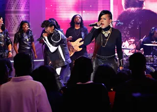 Get Into It - Missy Elliott and Fantasia jam during their performance on 106.&nbsp;(Photo by Cindy Ord/BET/Getty Images for BET)