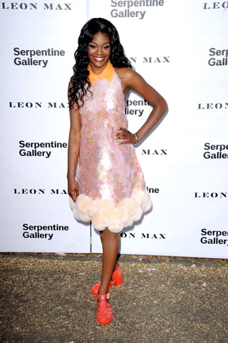 Azealia Banks - This is from Moschino’s Cheap and Chic line. Emphasis on cheap.  (Photo: Stuart Wilson/Getty Images)