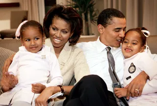 Good Luck Charms - The girls tagged along on the campaign trail during their dad's U.S. Senate campaign in 2004.&nbsp; (Photo: Scott Olson/Getty Images)