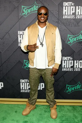 Boss Man - AllHipHop.com's CEO Chuck Creekmur kept it real hip hop down to the Timbs when he hit the Sprite Green Carpet.&nbsp;(Photo: Bennett Raglin/BET/Getty Images for BET Networks)