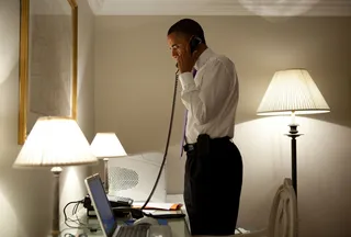 The President Calls - President Obama called Missouri Gov. Jay Nixon to personally extend his condolences and to tell all of the families of Joplin affected by the severe tornadoes that they are in his thoughts and prayers. (Photo: Official White House Photo by Pete Souza)