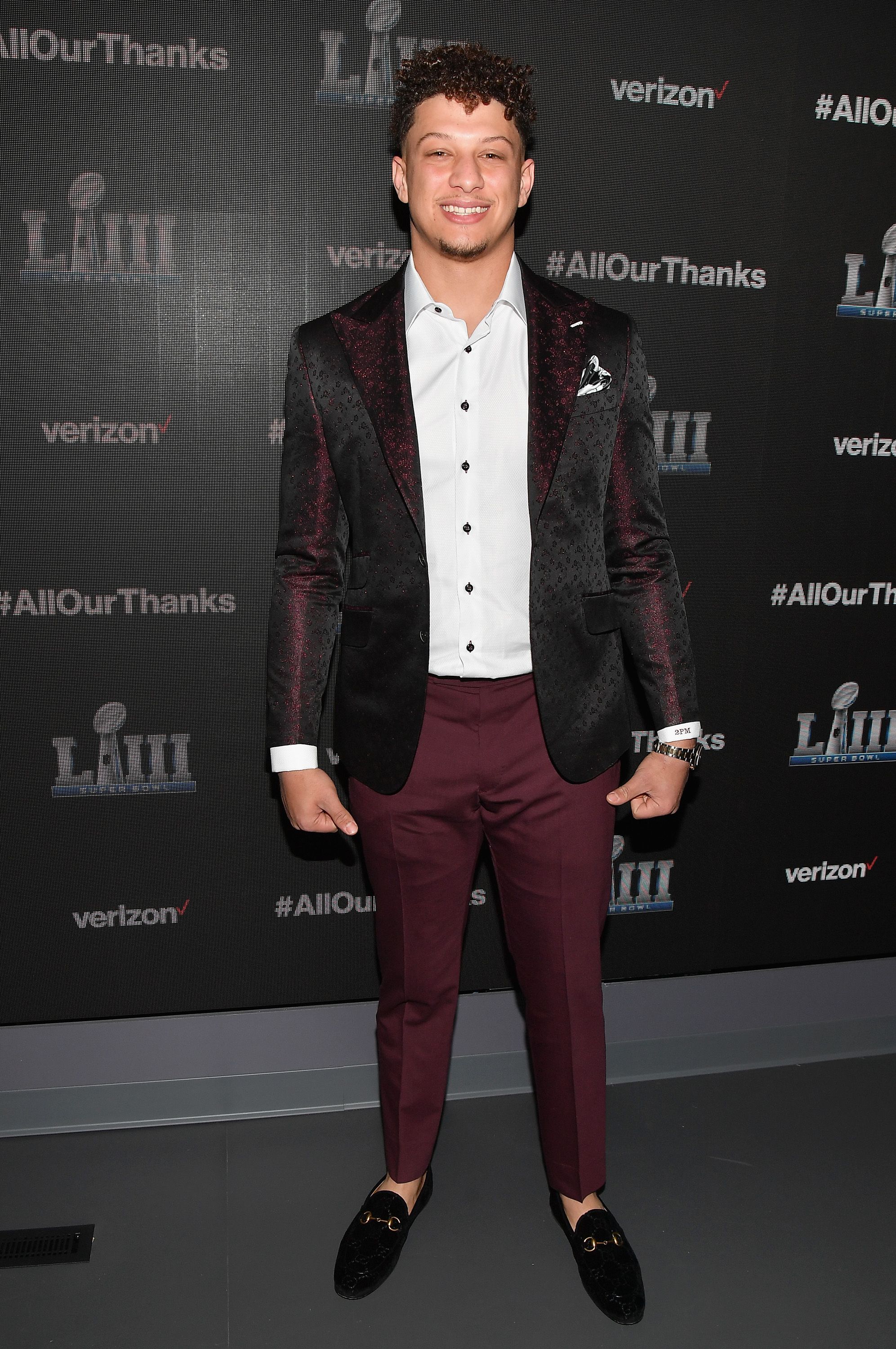 ATLANTA, GEORGIA - JANUARY 31: Patrick Mahomes II attends the world premiere event for "The Team That Wouldn't Be Here" documentary hosted by Verizon on January 31, 2019 in Atlanta, Georgia. (Photo by Paras Griffin/Getty Images for Verizon)