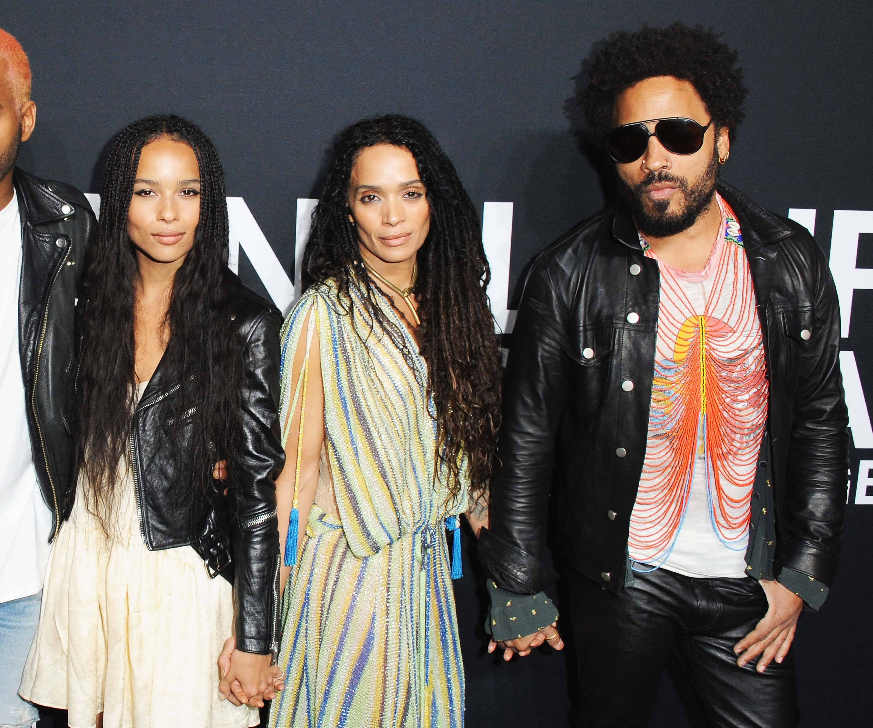 Lisa Bonet, Lenny Kravitz and Zoe Kravitz