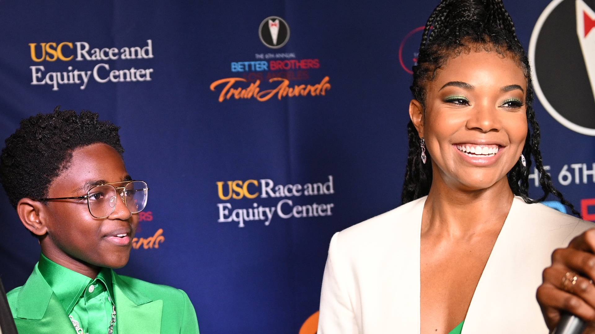 Gabrielle Union and Zaya Wade on BET Buzz 2021.