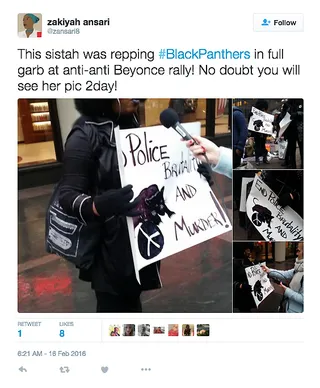 'End Police Brutality and Murder' - (Photo: Zakiyah Ansari via Twitter)