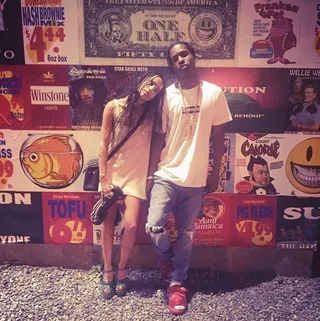 A$AP Rocky @asvpxrocky - Zoe bonded with A$AP on the set of Dope and they've been besties ever since. They frequently link up with each other on the music scene when she's touring with her band LolaWolf.(Photo: Zoe Kravitz via Instagram)