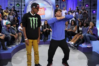 Let's Break It Down - Audience members dancing onstage at BET's 106 &amp; Park. (Photo: John Ricard / BET)