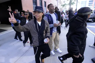 Peace! - Mindless Behavior has exited the building BET's 106 &amp; Park.(Photo: John Ricard/BET)