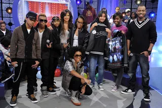 Spotlight - Mindless Behavior strike a pose at BET's 106 &amp; Park.(Photo: John Ricard/BET)