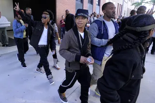 Walk on By - Mindless Behavior waves goodbye at BET's 106 &amp; Park.(Photo: John Ricard/BET)