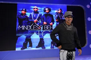 Roc Royal checks his Mic before the show at BET's 106 and Park  - Roc Royals exudes confidence at BET's 106 &amp; Park.(Photo: John Ricard/BET)