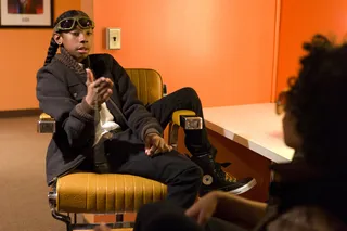 This Is How We Do It - Ray Ray going over the show plan for their performance on BET's 106 and Park (Photo: John Ricard/BET)