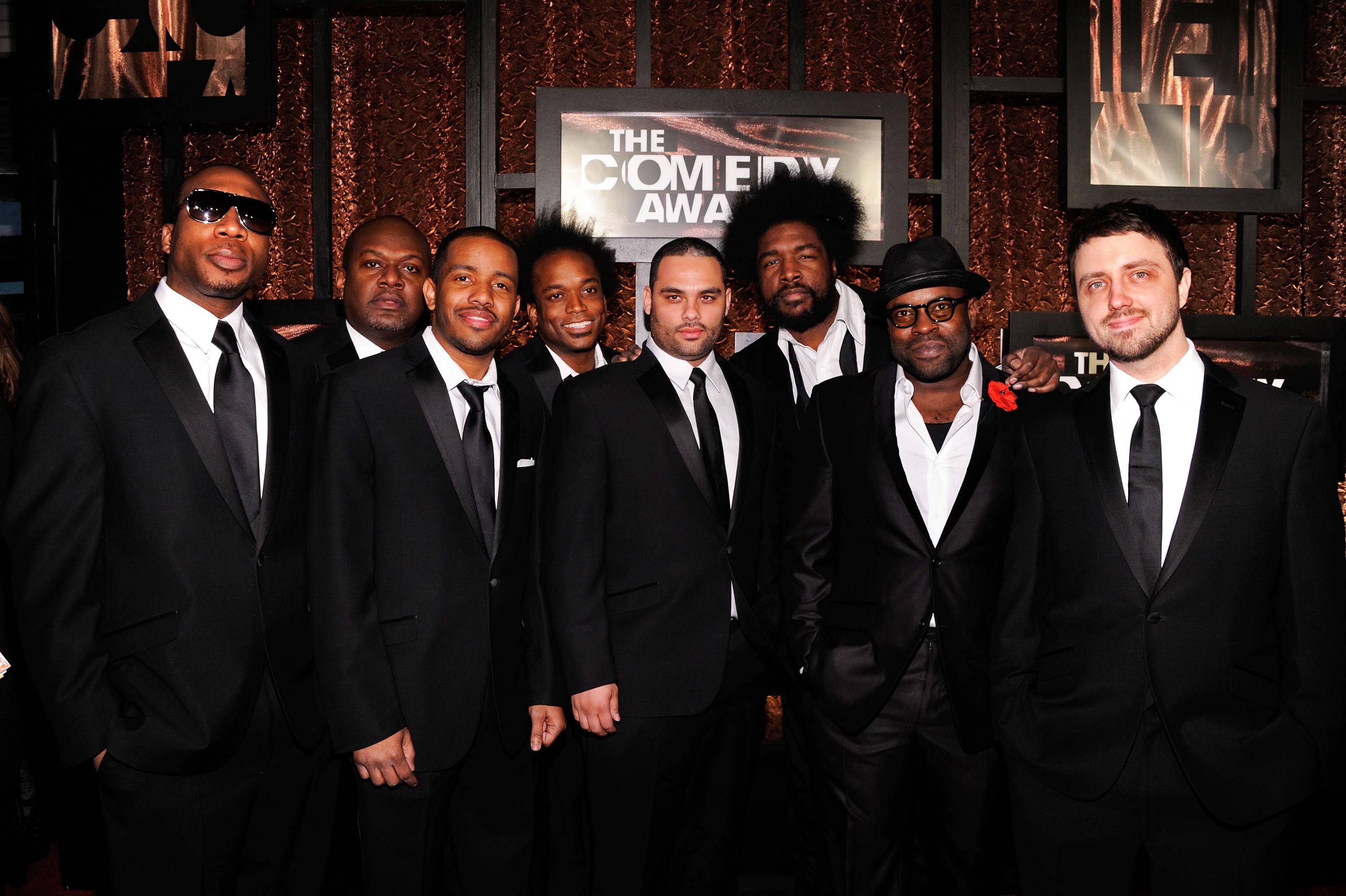 The Roots - Considered to be one of the finest bands in music, The Roots epitomize artistry. With bandleader/drummer ?uestlove and front man/lead MC Black Thought, the Roots have been a staple in rap since the early ‘90s. Nowadays the Philly group can be seen nightly on NBC as the house band for Late Night With Jimmy Fallon.  (Photo: Dimitrios Kambouris/Getty Images)