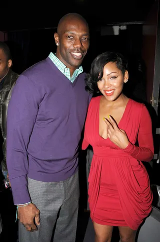 Lights, Camera, Action - Meagan Good and Terrell Owens pose for pics at the premiere of their new movie Dysfunctional Friends at Harmony Gold in Los Angeles. (Photo: Koi Sojer, PacificCoastNews.com)