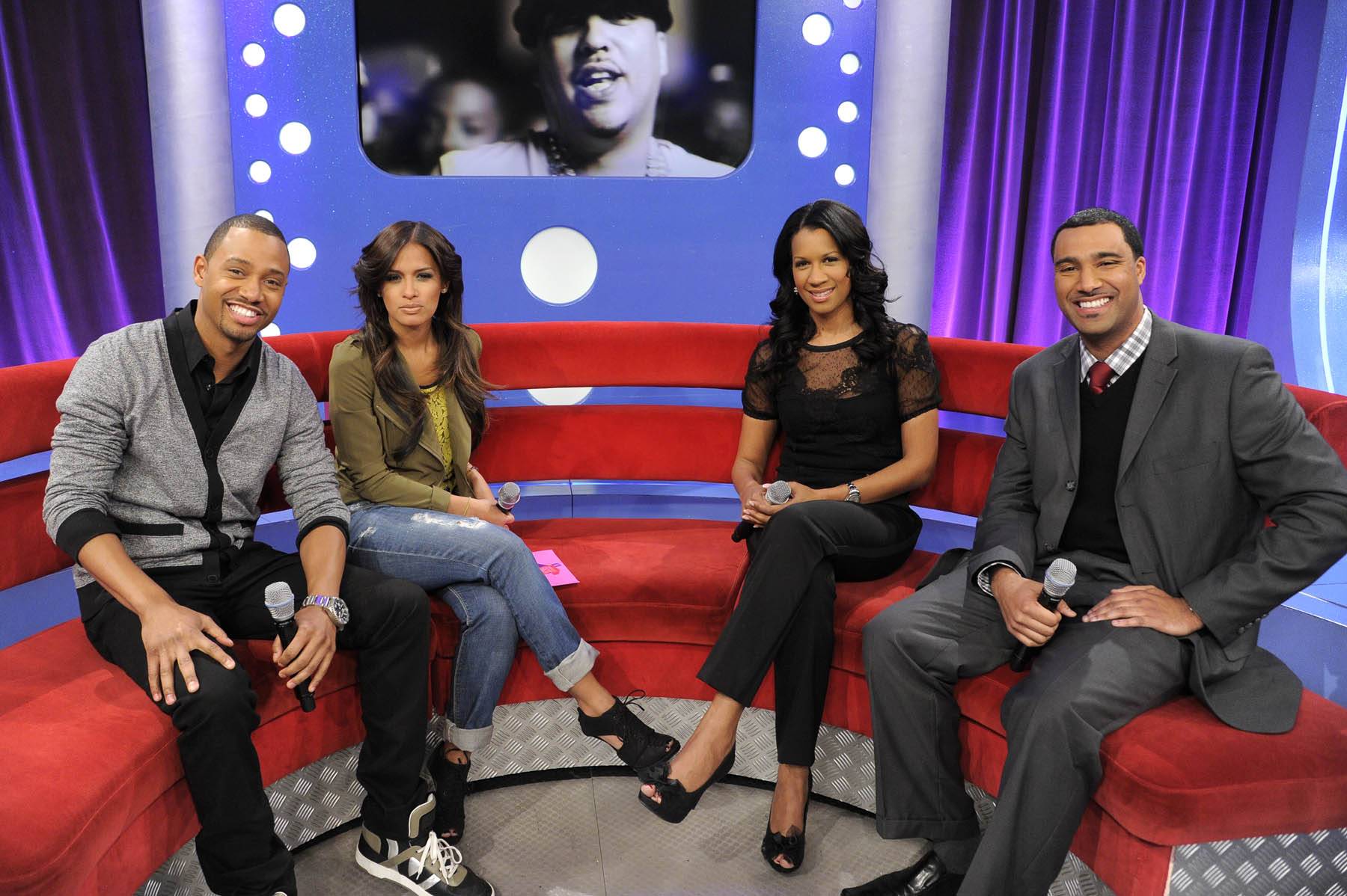 Let's Teach - Terrence and Rocsi talk with Dr. Michelle and Dr. Alduan Tarrt at 106 &amp; Park, January 30, 2012. (Photo: John Ricard / BET)