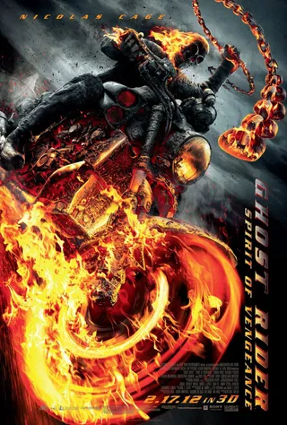 Ghost Rider Spirit of Vengeance (February 17) - Nicholas Cage returns as devil bounty hunter Johnny Blaze for this installment of Ghost Rider. But this time out he teams with&nbsp; a rebel monk leader&nbsp; (Idris Elba) to help save a young boy from the devil.(Photo: Columbia Pictures)