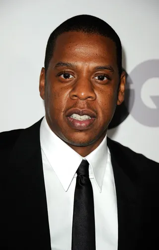 Made-You-Look-Award (Best Hip Hop Style): Jay-Z - Jay Z has always transcended the basic Brooklyn b-boy look. Nowadays Hov&nbsp;name drops Tom Ford in rhymes and regularly rocks the top designer's clothing.  (Photo: Frazer Harrison/Getty Images)