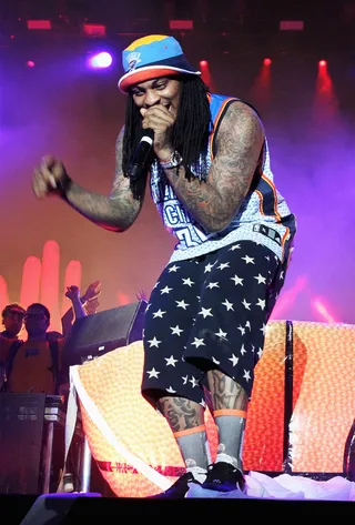 Waka Flocka - First Waka ruled the streets and then the frat boys came calling as his &quot;O Let's Do It&quot; flow crunked up the crowds. Can't be mad because who ever heard of being soft-spoken while going &quot;Hard In Da Paint.&quot;(Photo: Karl Walter/Getty Images for Coachella)