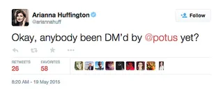 @AriannaHuff - (Photo: Arianna Huffington via Twitter)