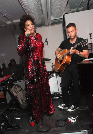 Wild Flower - The incomparable Macy Gray performs at the Jazz Foundation of America's 24th Annual Jazz Loft Party held at Hudson Studios in NYC.&nbsp;(Photo: PNP/WENN.com)