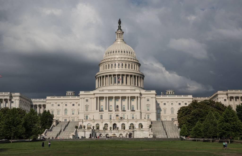 WASHINGTON, DC - JUNE 6:  The Capitol Building is viewed on June 6, 2018 in Washington, D.C. The nation's capital, the sixth largest metropolitan area in the country, draws millions of visitors to its historical sites each year, including thousands of school kids during the month of June. (Photo by George Rose/Getty Images)