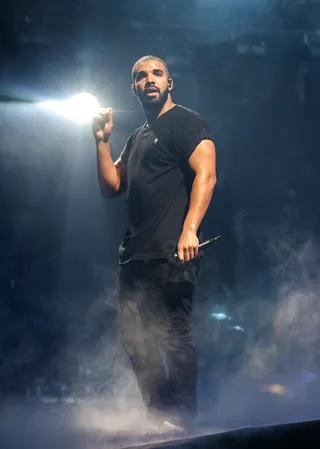 Bring the Heat - Drake sets the stage on fire during his performance at the New Look Wireless Birthday Party at Finsbury Park in London. (Photo: John Phillips/Getty Images)