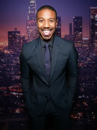 Michael B. Jordan - The young Hollywood star was in good spirits before he got on stage to present a Shine a Light Award.&nbsp;(Photo: BET)