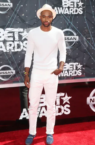 Jay Ellis - The guys were stylin' in white looks just as much as the ladies. The Game star make his 'fit pop with blue loafers. (Photo: Frederick M. Brown/Getty Images for BET)