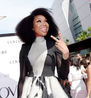 Brandy Norwood&nbsp; - Brandy's face is looking fresh and lips poppin'.&nbsp; (Photo: Jason Kempin/BET/Getty Images for BET)