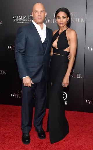 Two Times the Charm - Vin Diesel and Ciara strike a pose on the red carpet of the New York premiere of The Last Witch Hunter at AMC Loews Lincoln Square in New York City.(Photo: Jamie McCarthy/Getty Images)