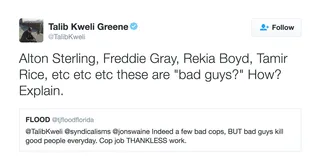 Talib Kweli - The musician questions a delusional fan.(Photo: Talib Kweli via Twitter)