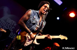 Bringing the Funk - Austin Brown ushers in a bit of funk and soul at the start of his headlining performance.(Photo: K. Mendez / BET)