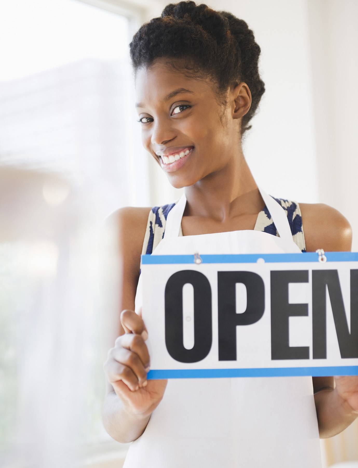 woman at open house