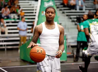 Lil Durk Got Game - Lil Durk dribbles down the court.(Photo: Rich Polk/BET/Getty Images for BET)&nbsp;