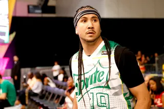 Kenny Dobbs Prepares to Take Flight - Dunk artist Kenny Dobbs brought the pain this year in the dunk contest!&nbsp;(Photo: Rich Polk/BET/Getty Images for BET)&nbsp;