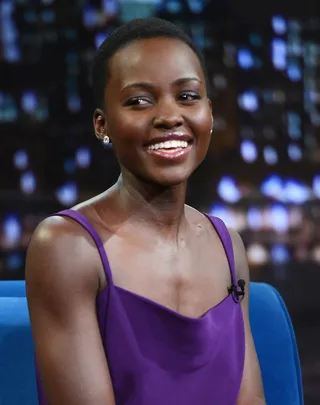 Lupita Nyong'o thanking director Steve McQueen after she won the SAG Award:&nbsp; - “Thank you for taking a flashlight and shining it underneath the floorboards of this nation and reminding us what it is we stand on.”&nbsp;(Photo: Theo Wargo/Getty Images)