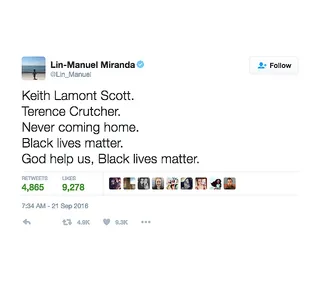 Lin-Manuel Miranda - (Photo: Lin-Manuel Miranda via Twitter)