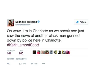 Michelle Williams - (Photo: Michelle Williams via Twitter)