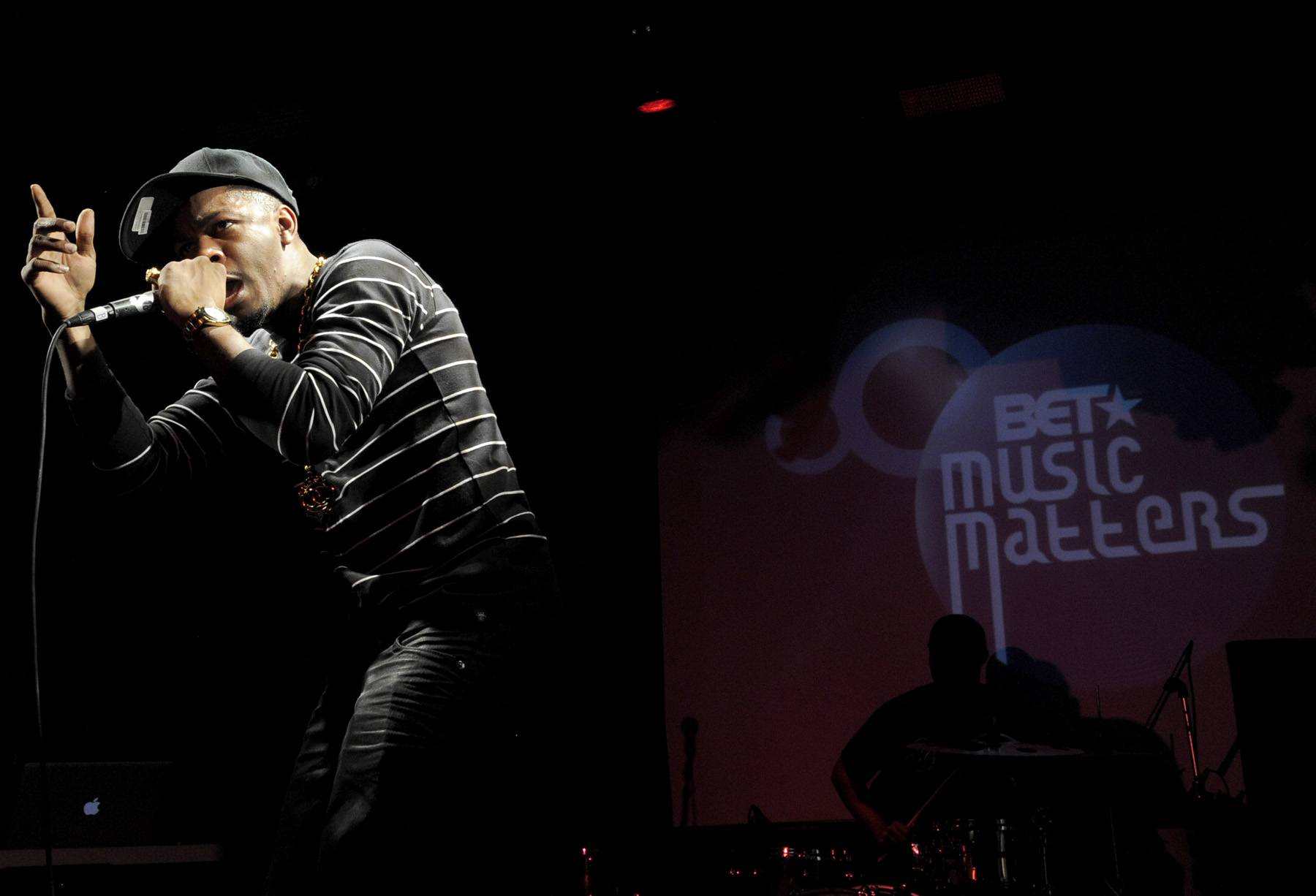 DMV Stand Up - Baltimore rapper Los performs at the BET Music Matters showcase on February 14.(Photo: John Ricard / BET)