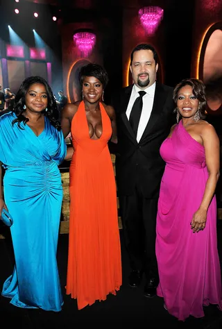 The Help wins big - NAACP president Benjamin Jealous poses with actresses and Image Award winners Viola Davis (Outstanding Actress in a Motion Picture—The Help) and Octavia Spencer (Outstanding Supporting Actress in a Motion Picture—The Help). Also pictured is actress and Image Award nominee Alfre Woodard.&nbsp; (Photo: Goodloe/PictureGroup)